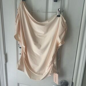 SHEIN NWT Cream Satin Top